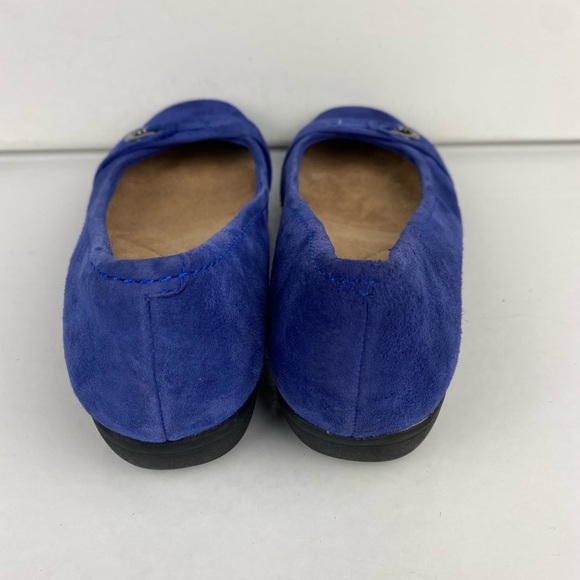 Clarks Royal Blue Suede Flats with Metal Accent - Picture 4 of 9